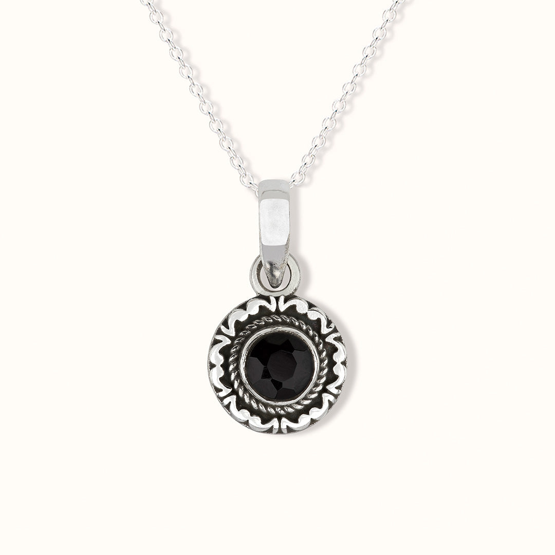 Inka Onyx Charm Silber