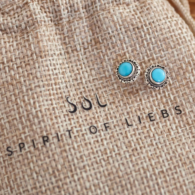 Inka Türkenit Ohrstecker Silber