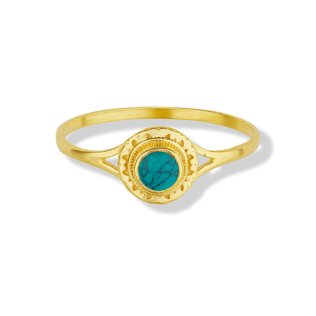 Inka Türkenit Ring Golden