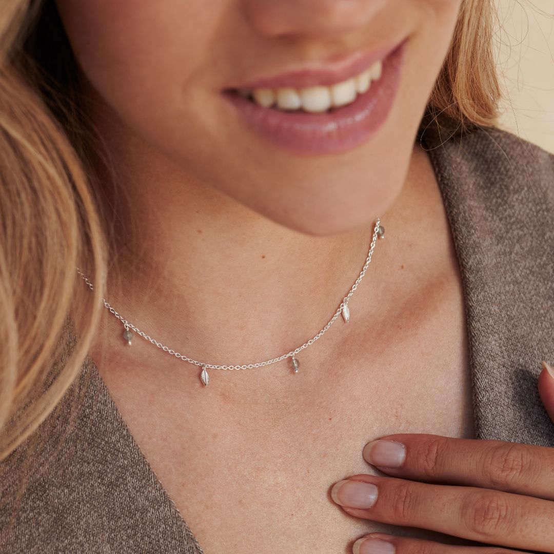 Juna Labradorit Kette Silber