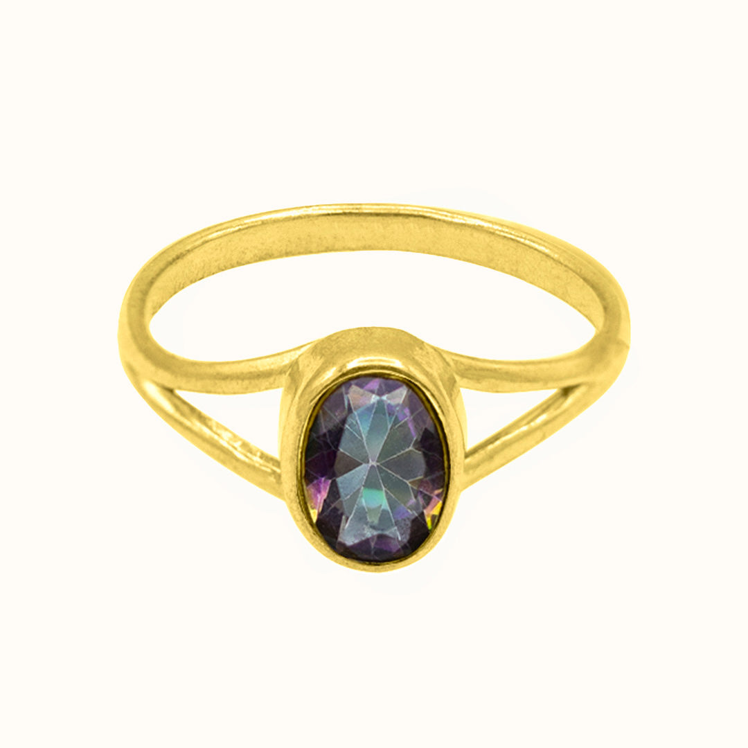 Kaleo Aura-Quarz Ring Golden