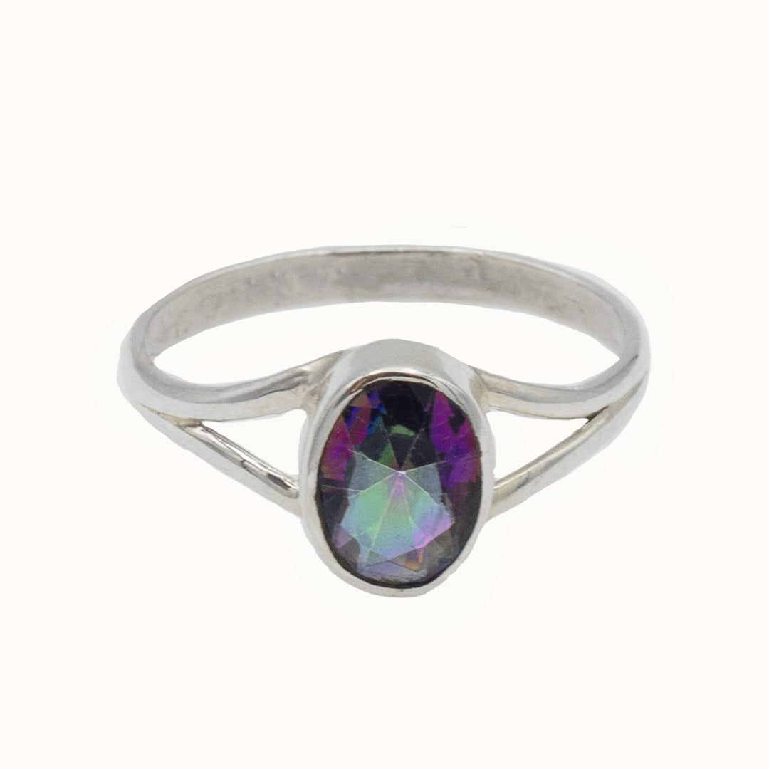 Kaleo Aura-Quarz Ring Silber