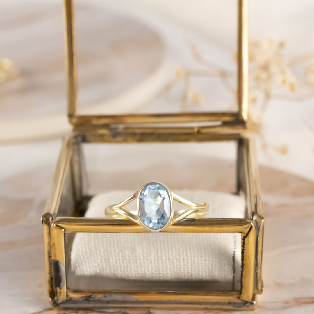 Kaleo Topas Ring Silber