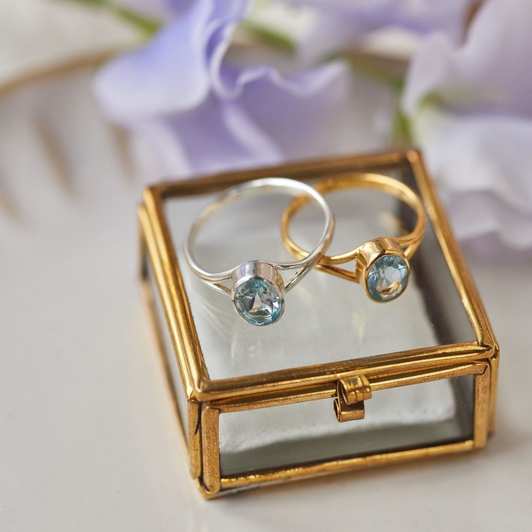 Kaleo Topas Ring Silber