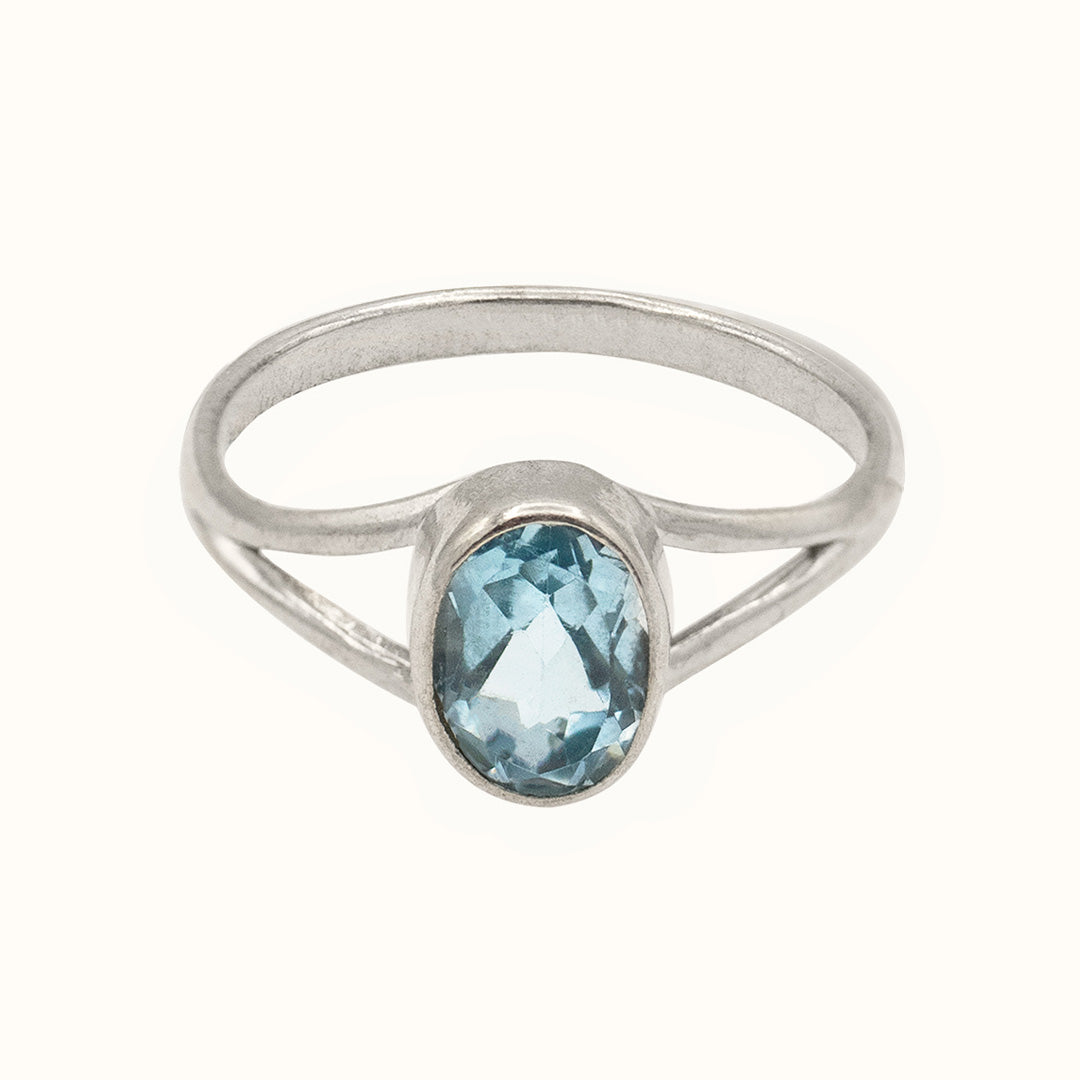 Kaleo Topas Ring Silber