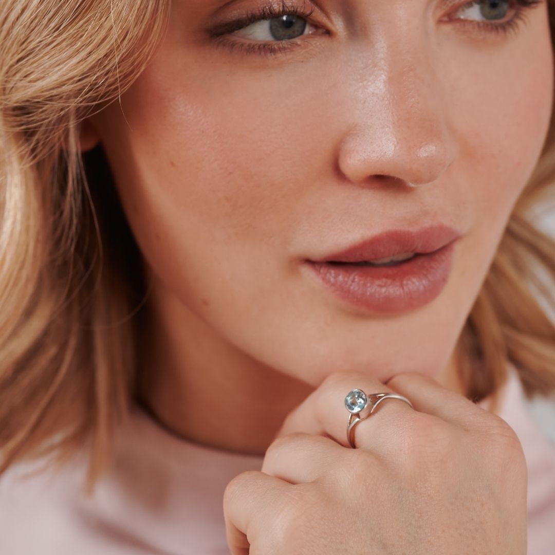 Kaleo Topas Ring Silber