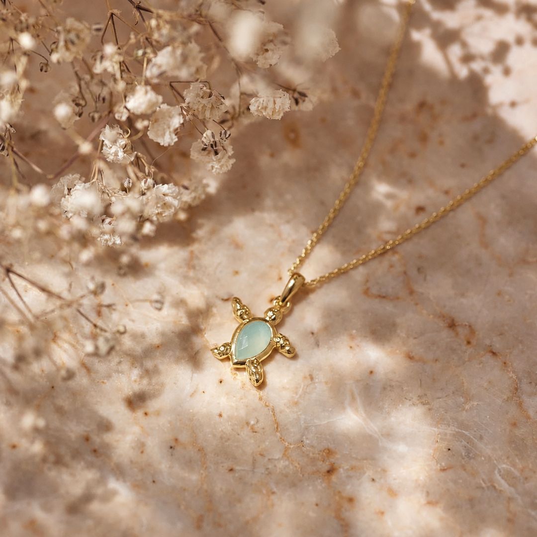 Kassiopeia Aquamarin Charm Golden (Limited Edition)