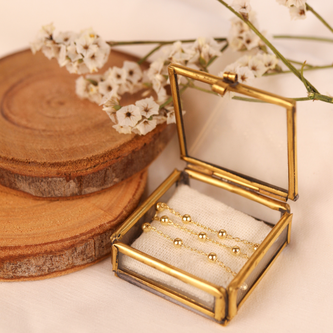 Kosmos Fußkettchen Golden - Spirit of Liebs