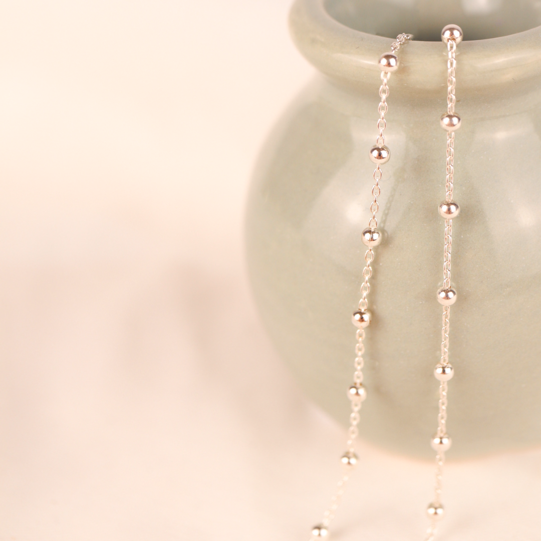 Kosmos Fußkettchen Silber - Spirit of Liebs