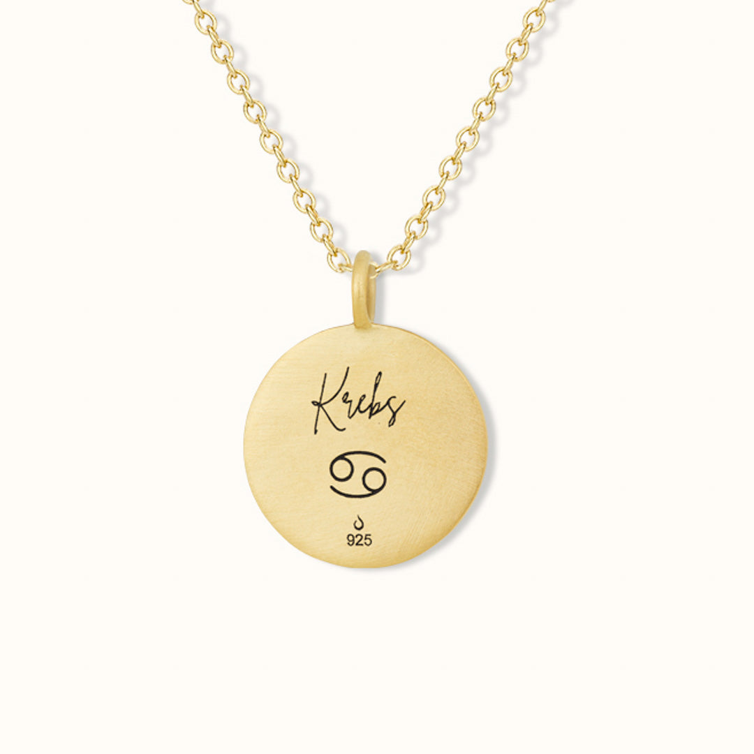 Krebs Münzen Charm Golden