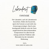 "Breathe in, breathe out" Labradorit Kette Golden