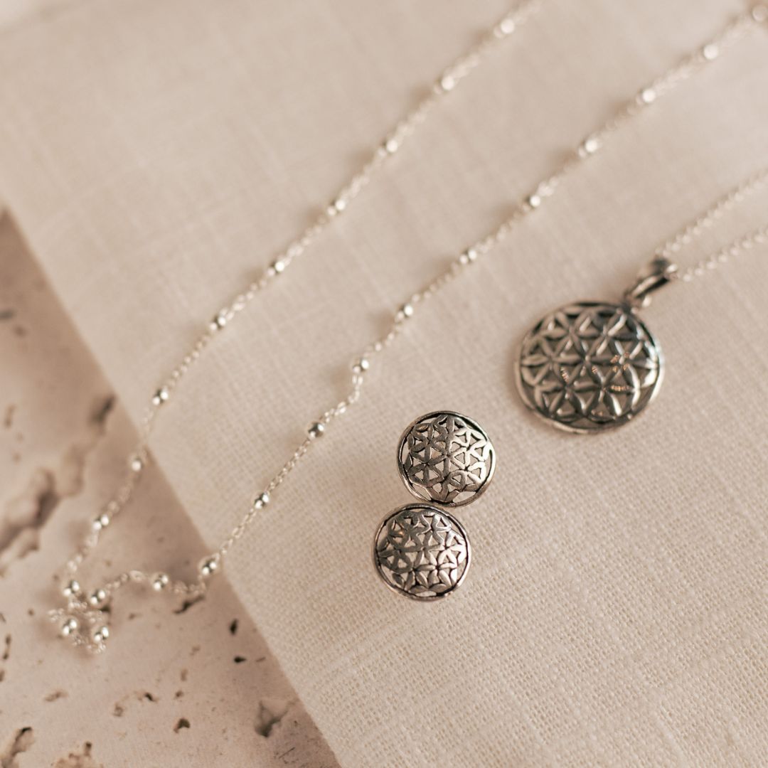 Lebensblume Layering Silber Set