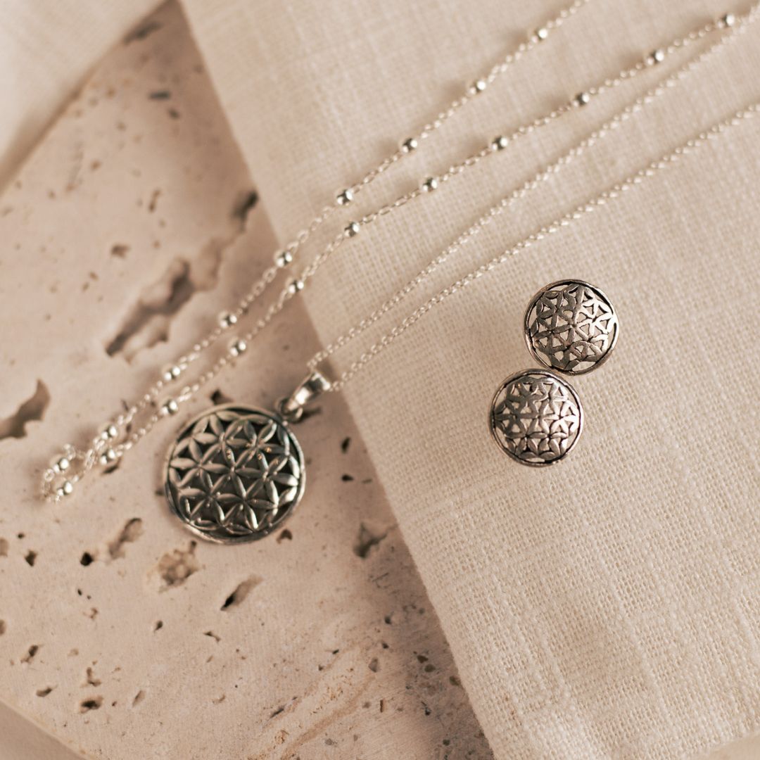 Lebensblume Layering Silber Set