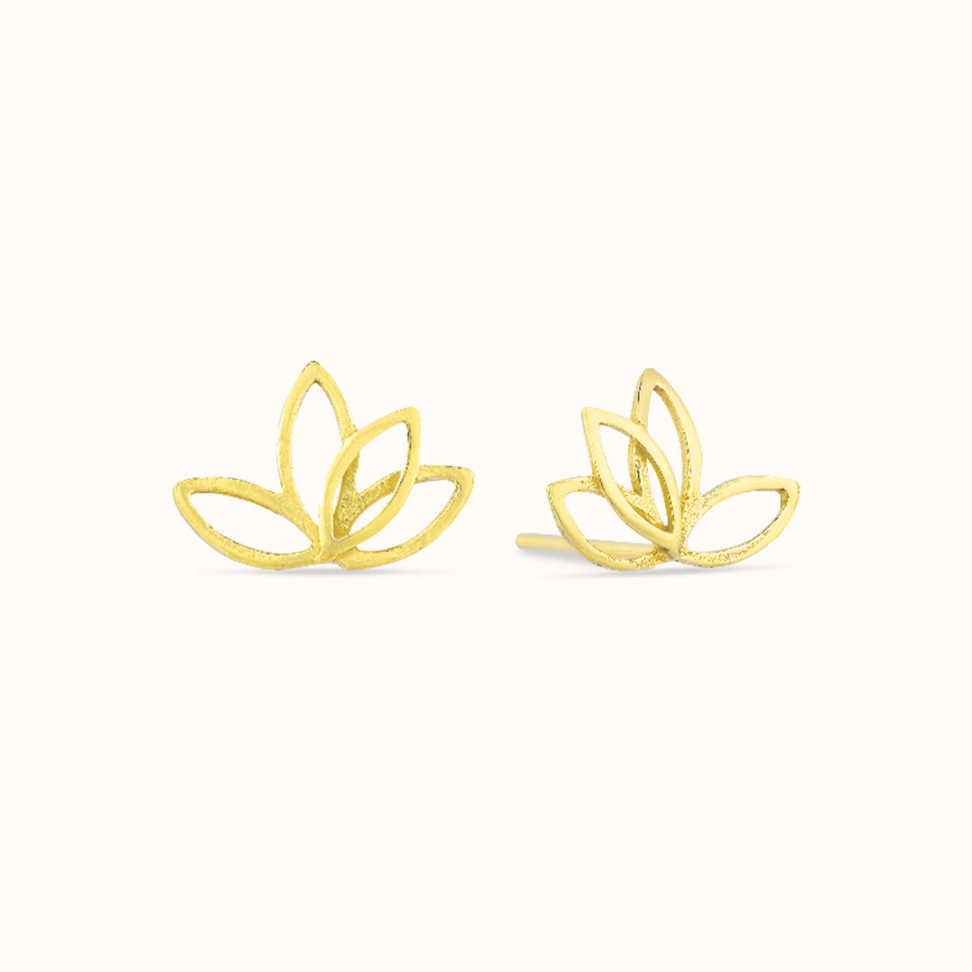 Lotus Ohrstecker Golden