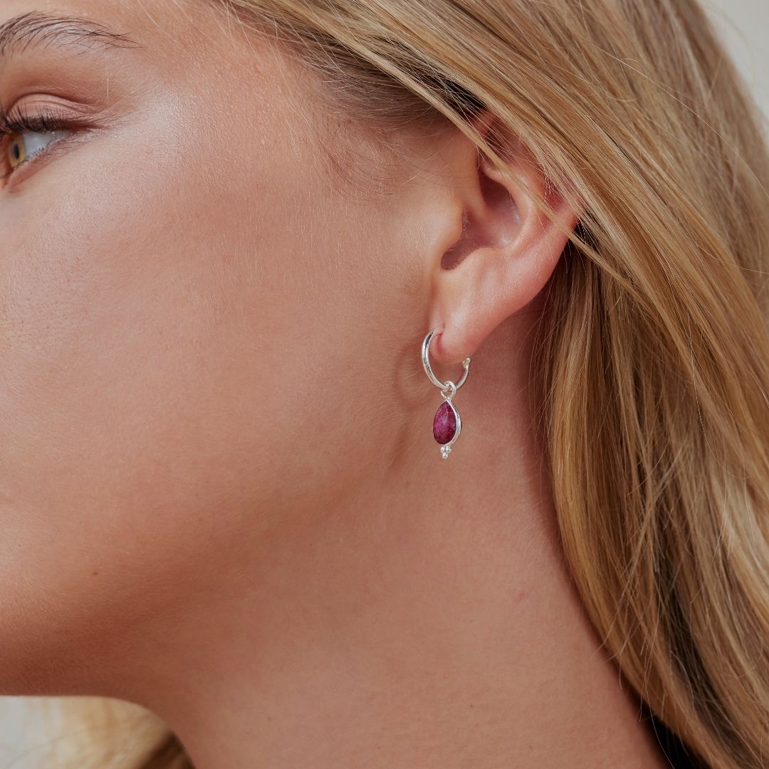 Luna Rubin Hoops Silber