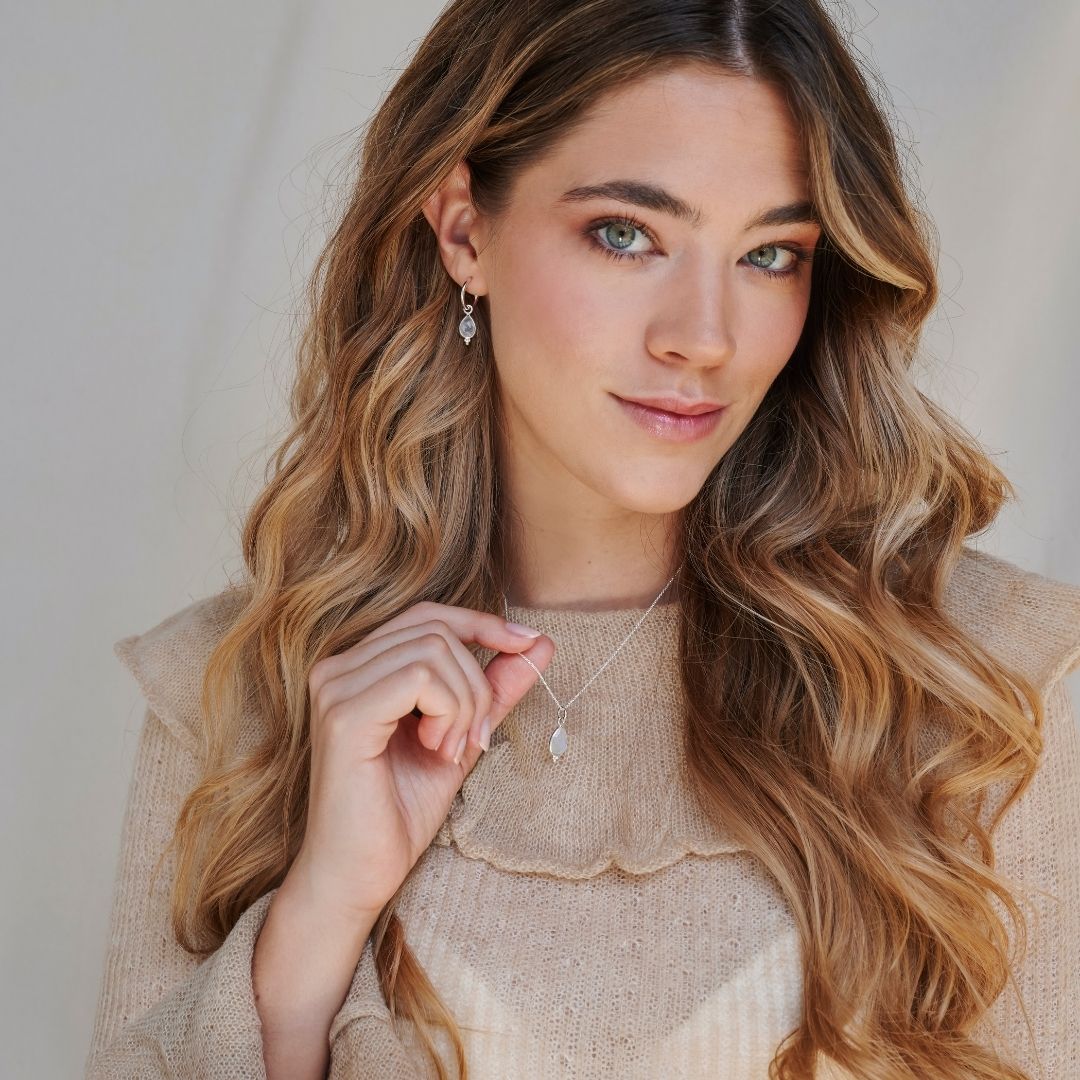 Luna Mondstein Silber Set
