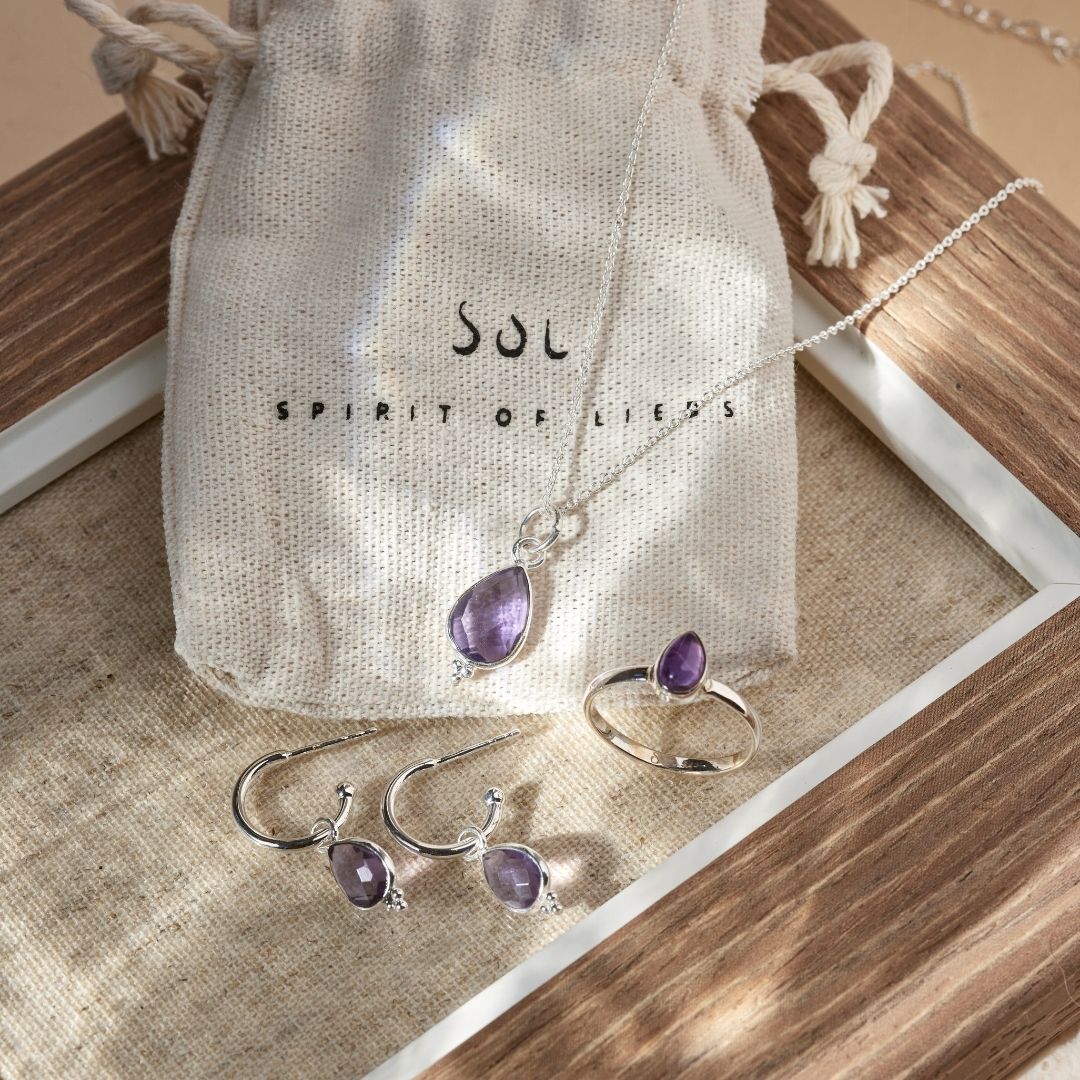 Agua Amethyst Ring Silber