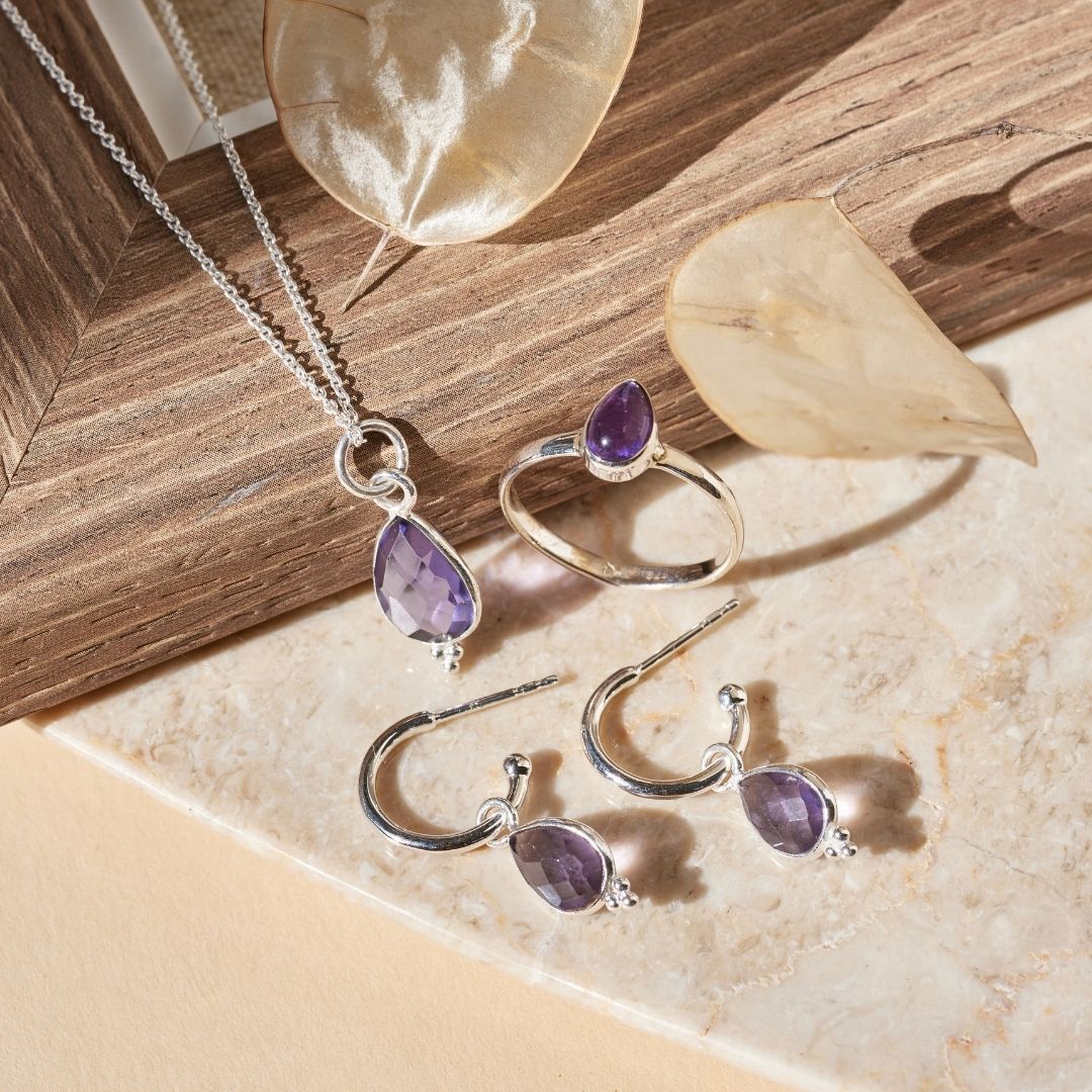 Agua Amethyst Ring Silber