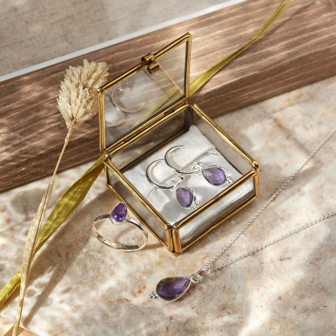 Agua Amethyst Ring Silber