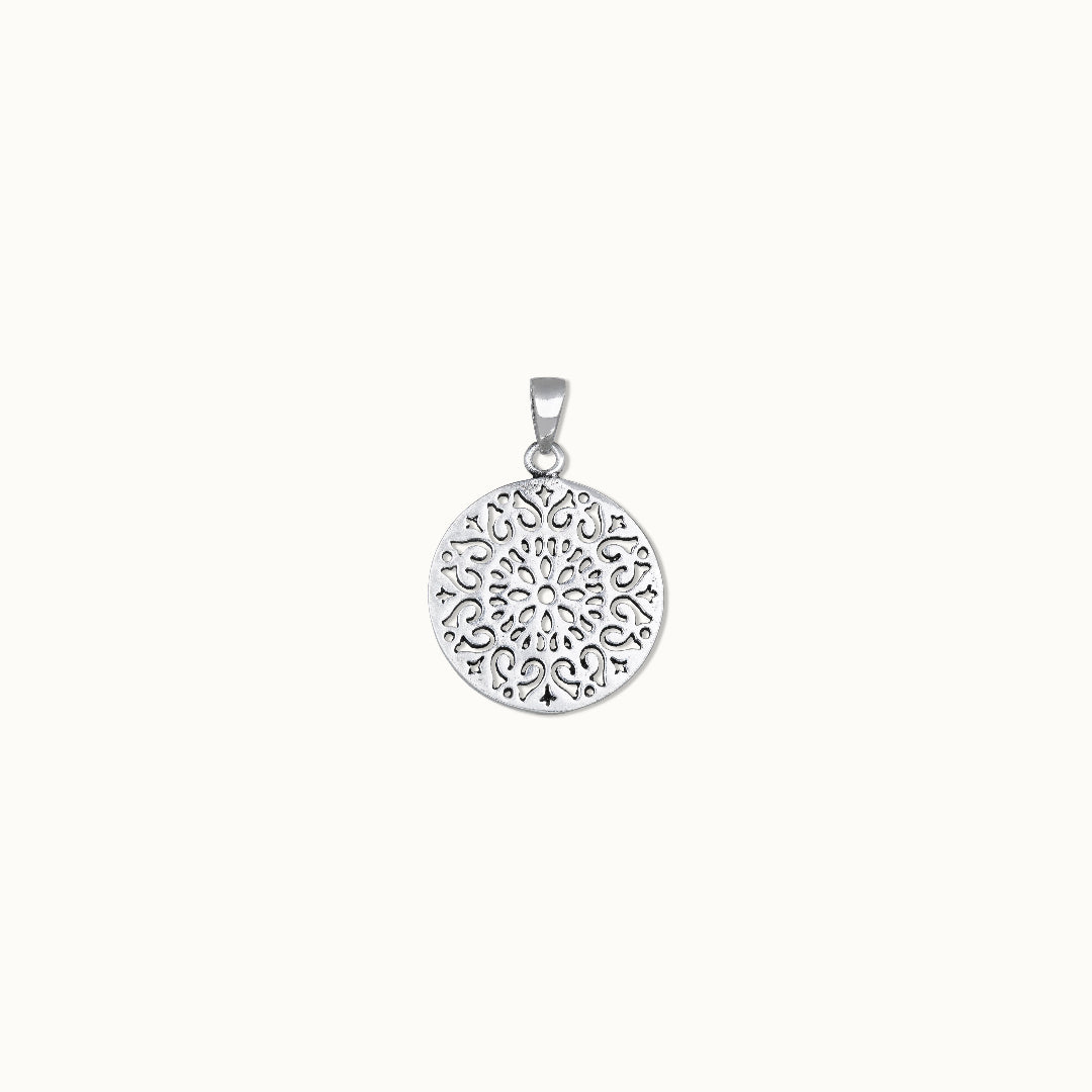 Mandala Charm Silber