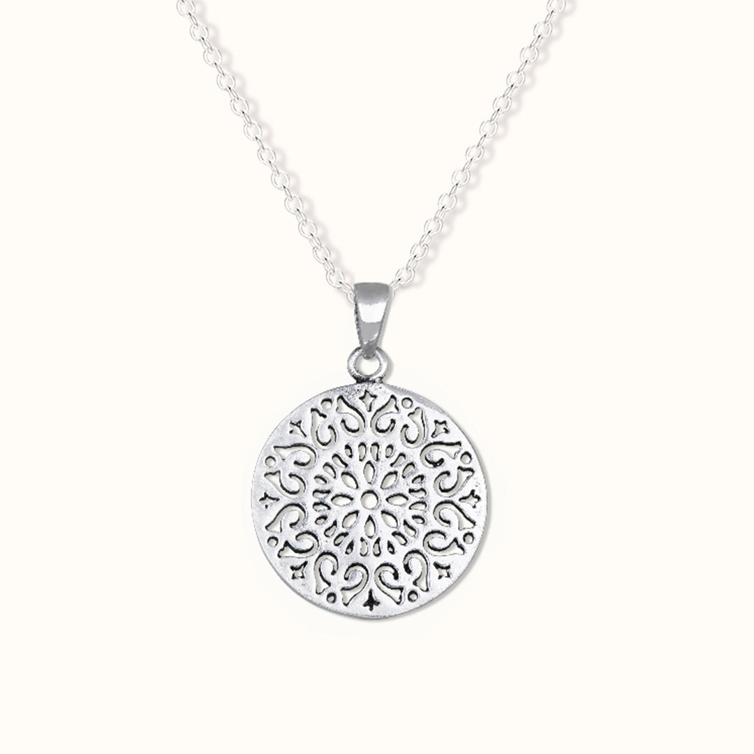 Mandala Charm Silber
