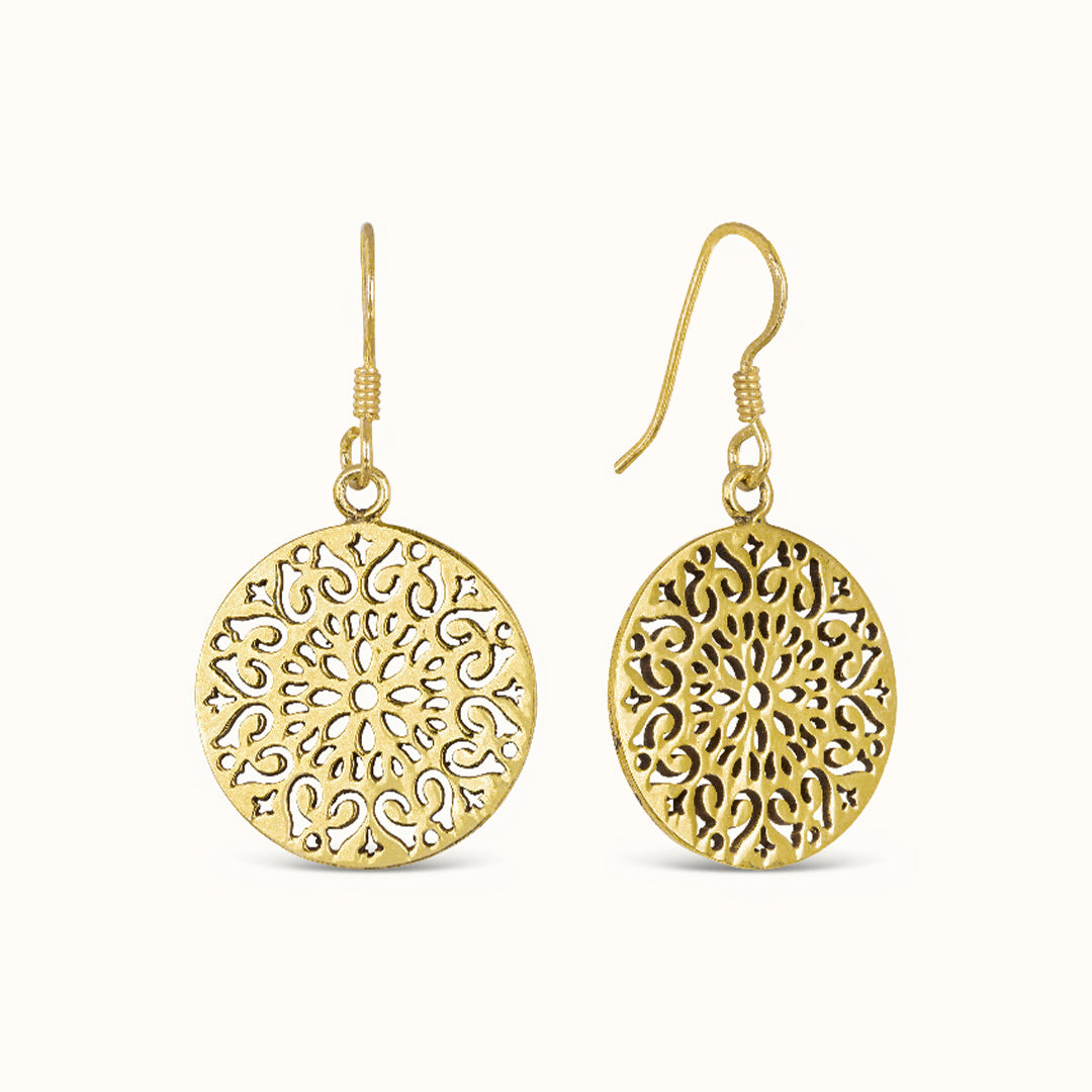 Mandala Ohrhänger Golden