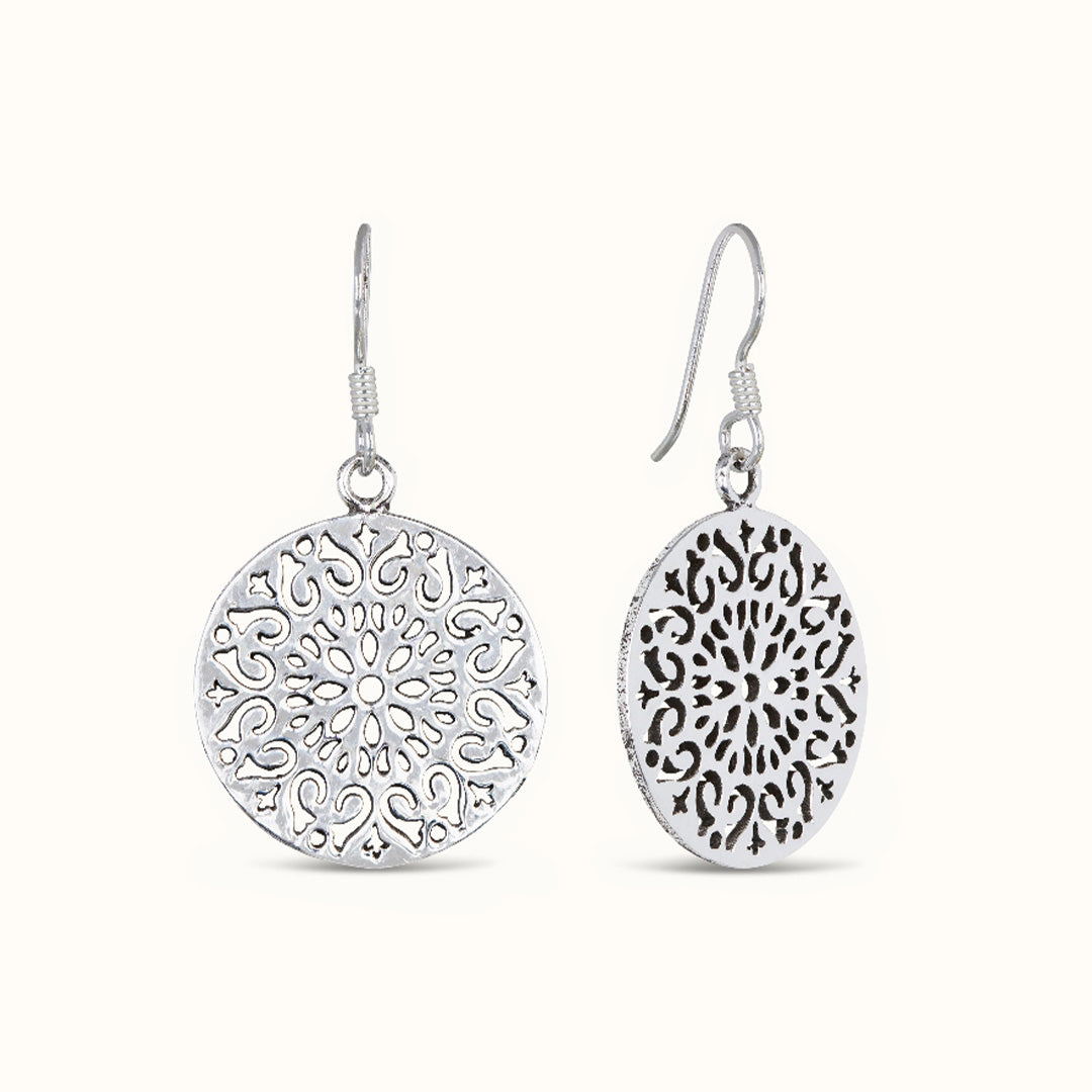 Mandala Ohrhänger Silber