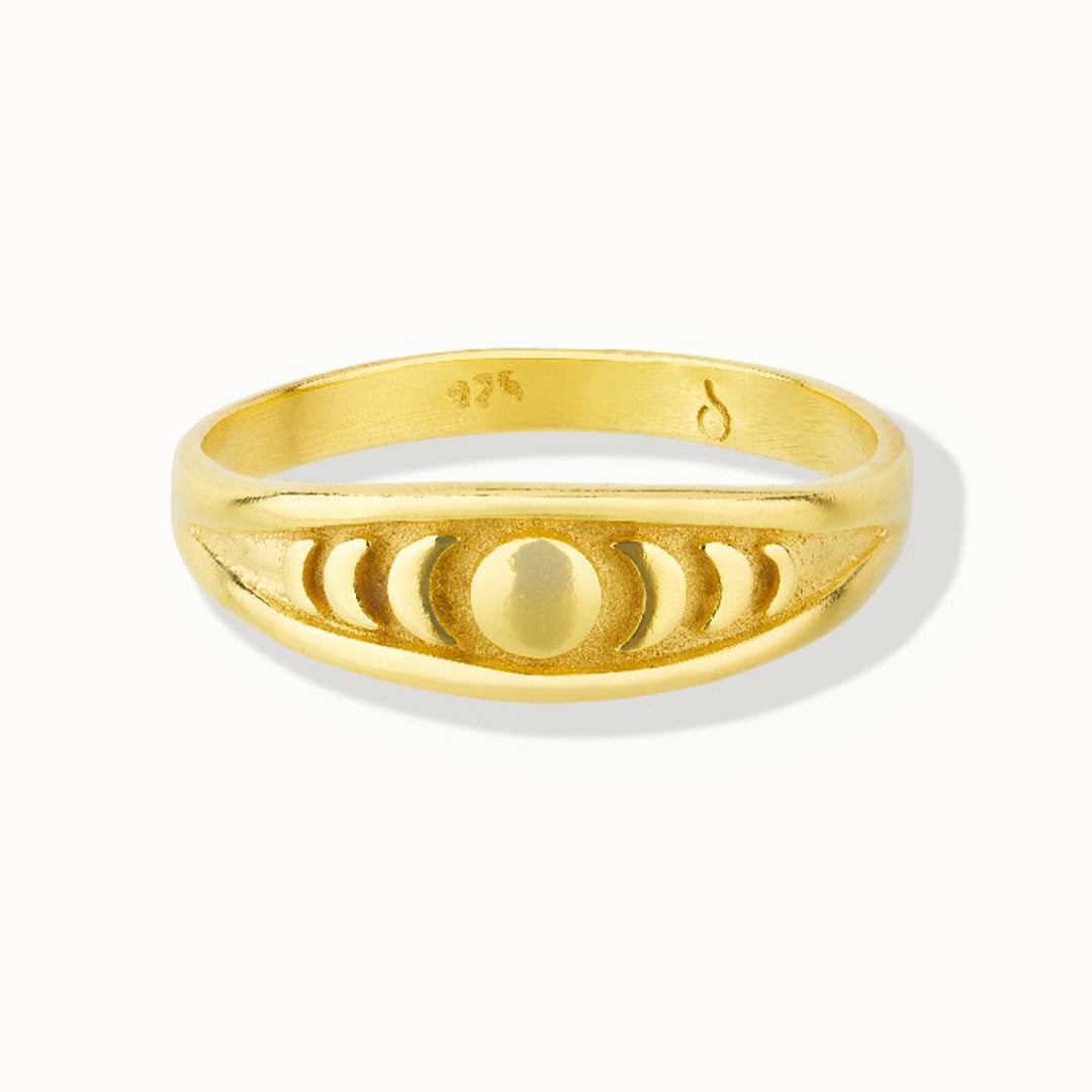 Moon and Back Ring Golden