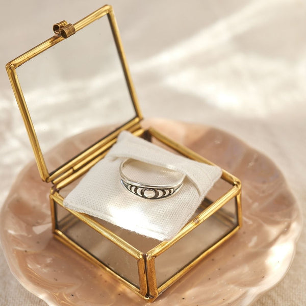 Moon and Back Ring Silber