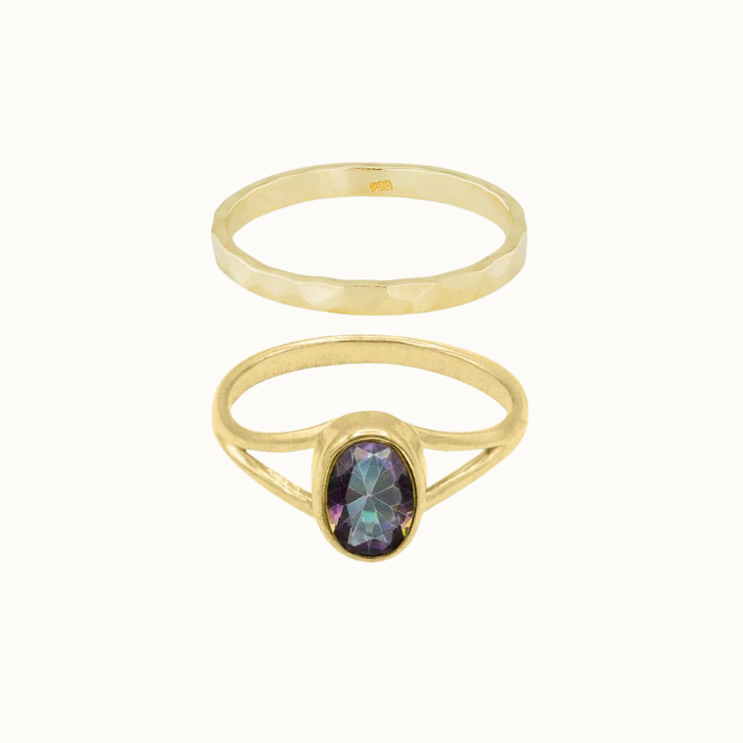 Mystic Duo Ring Golden Set - Spirit of Liebs