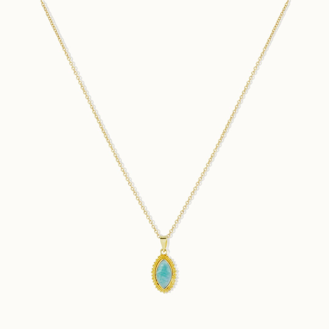 Namaste Amazonit Charm Golden - Spirit of Liebs