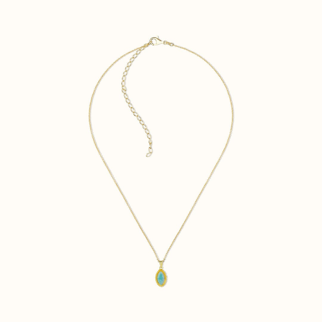 Namaste Amazonit Charm Golden - Spirit of Liebs