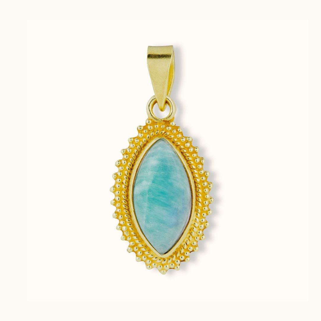 Namaste Amazonit Charm Golden - Spirit of Liebs