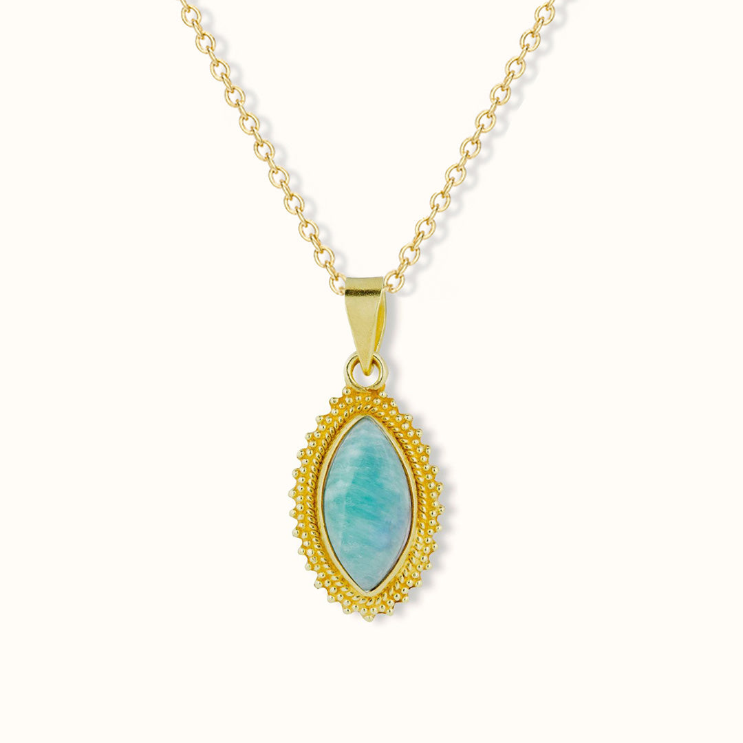 Namaste Amazonit Charm Golden