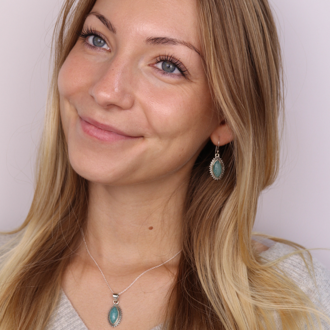 Namaste Amazonit Ohrringe Silber - Spirit of Liebs