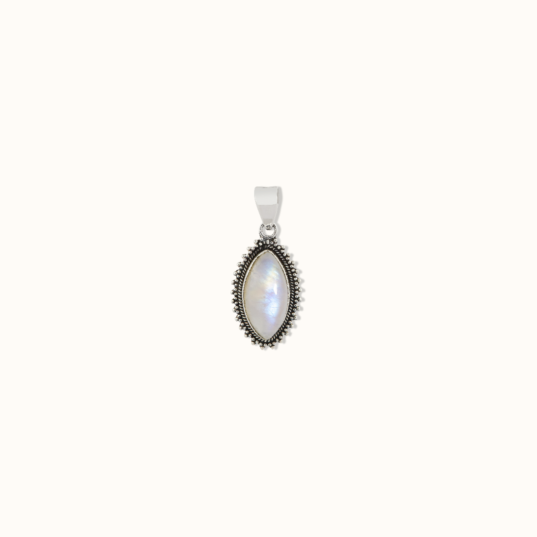 Namaste Mondstein Charm Silber - Spirit of Liebs