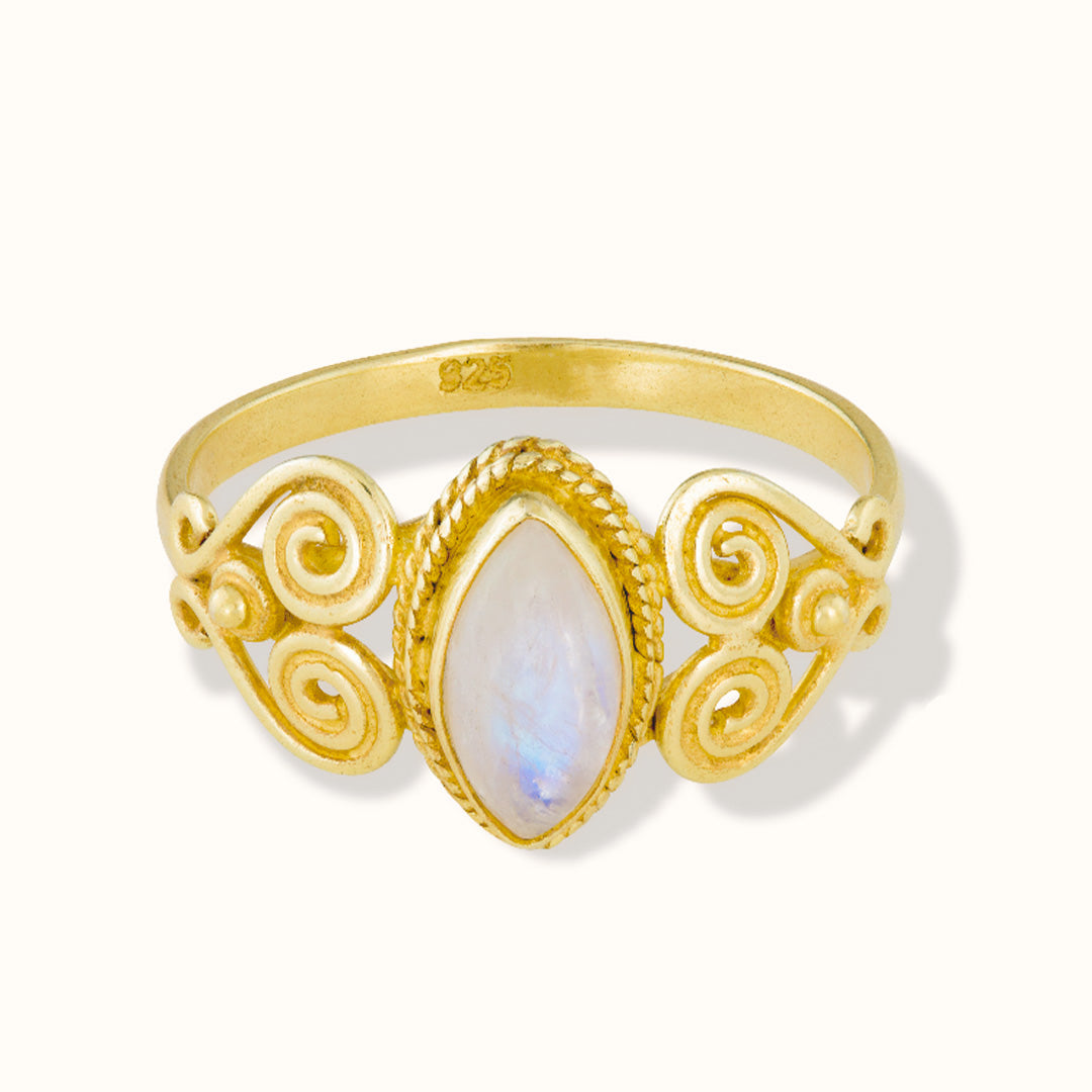 Namaste Mondstein Ring Golden
