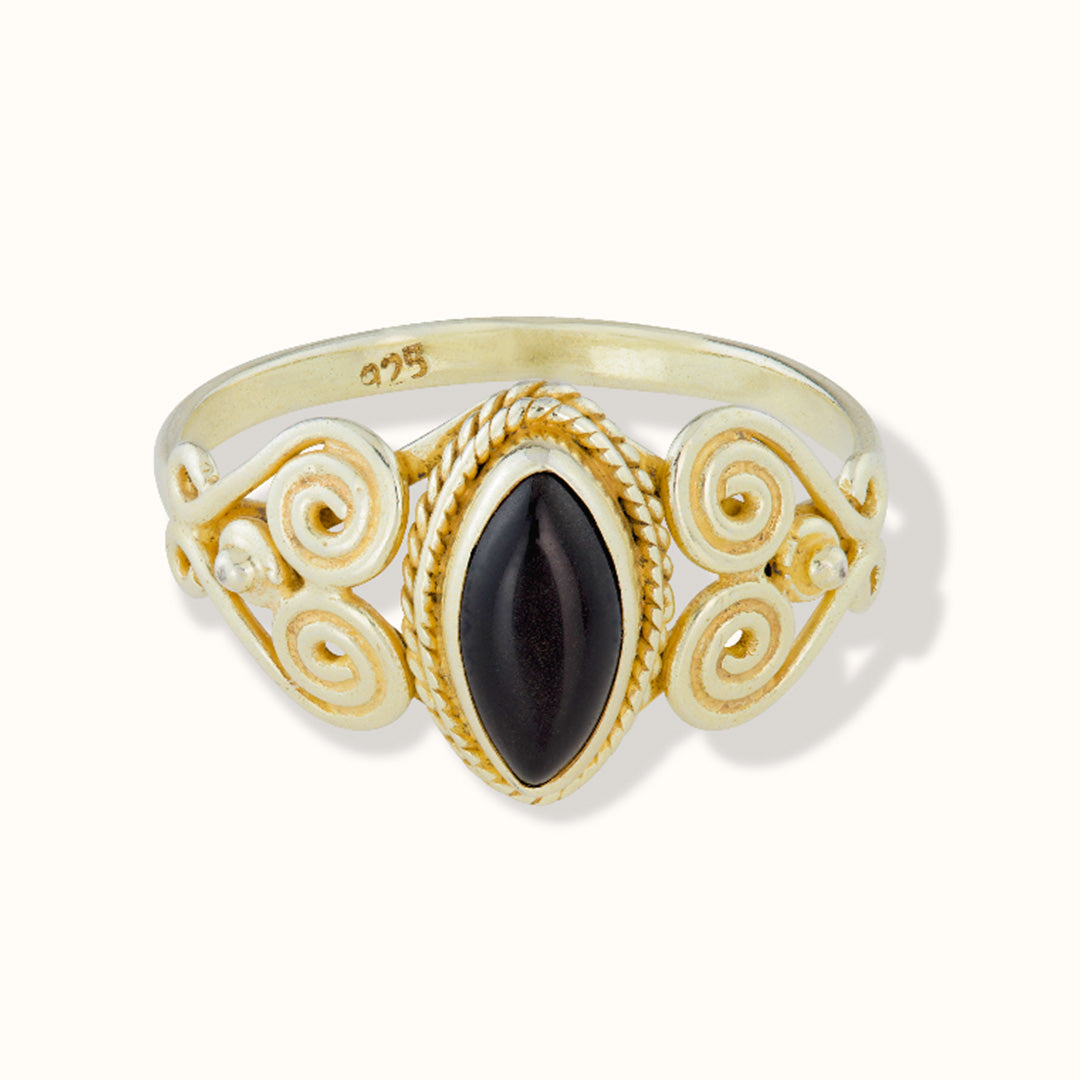 Namaste Onyx Ring Golden