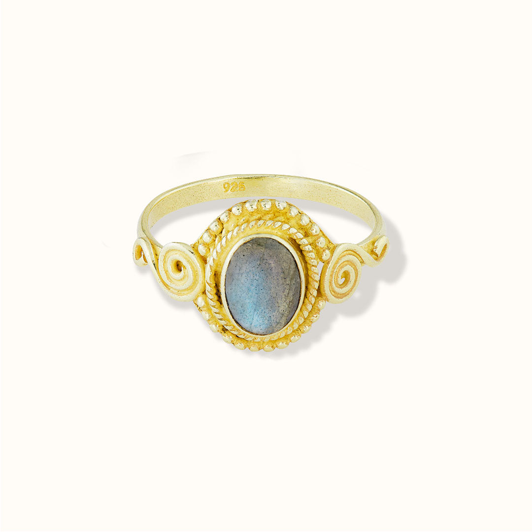 Nirmala Labradorit Ring Golden - Spirit of Liebs