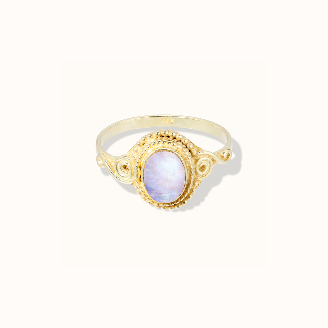Nirmala Mondstein Ring Golden - Spirit of Liebs
