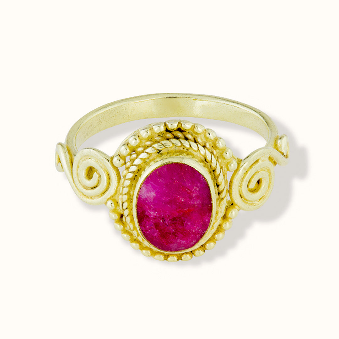 Nirmala Rubin Ring Golden