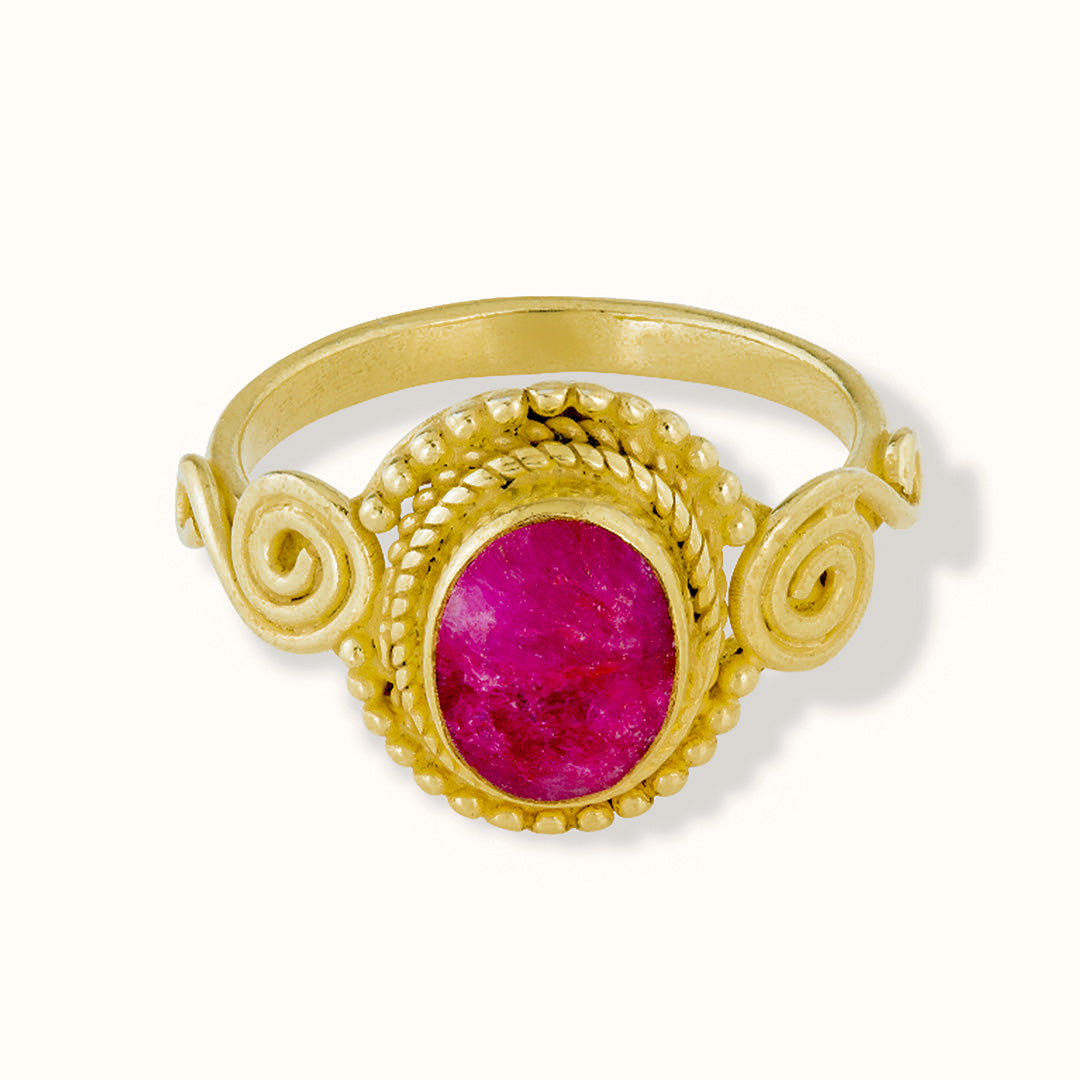 Nirmala Rubin Ring Golden