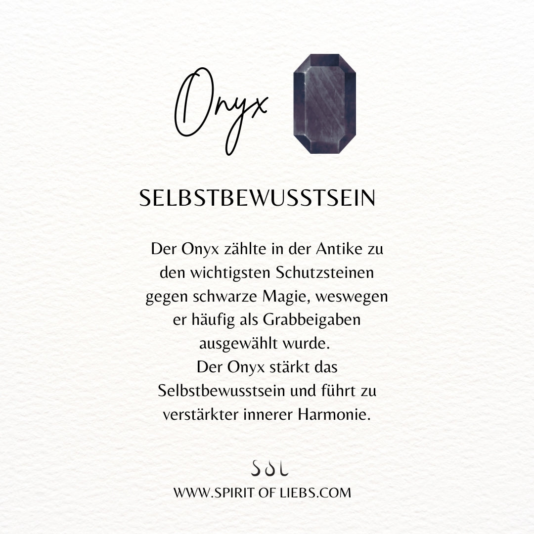 Soul Kristallspitze Onyx Charm Golden - Spirit of Liebs