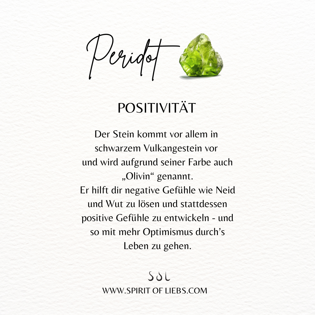 Una Peridot Ring Silber Set