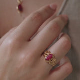 Namaste Rubin Ring Golden