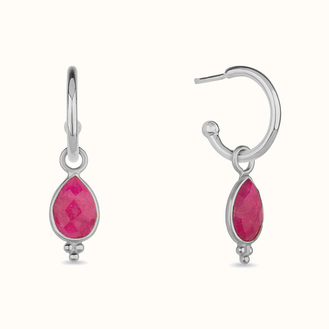 Luna Rubin Hoops Silber