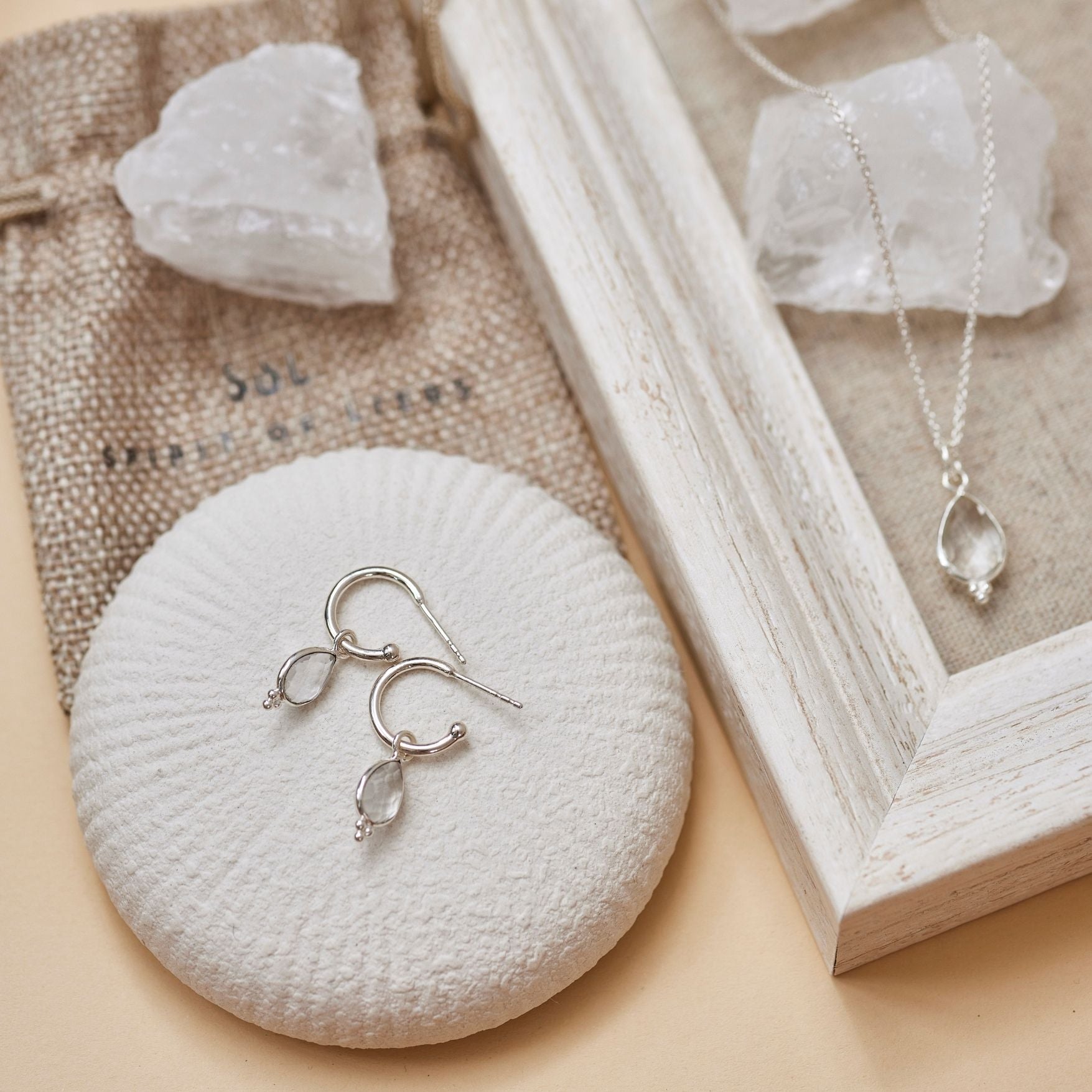 RIO Drops Bergkristall Charm Silber
