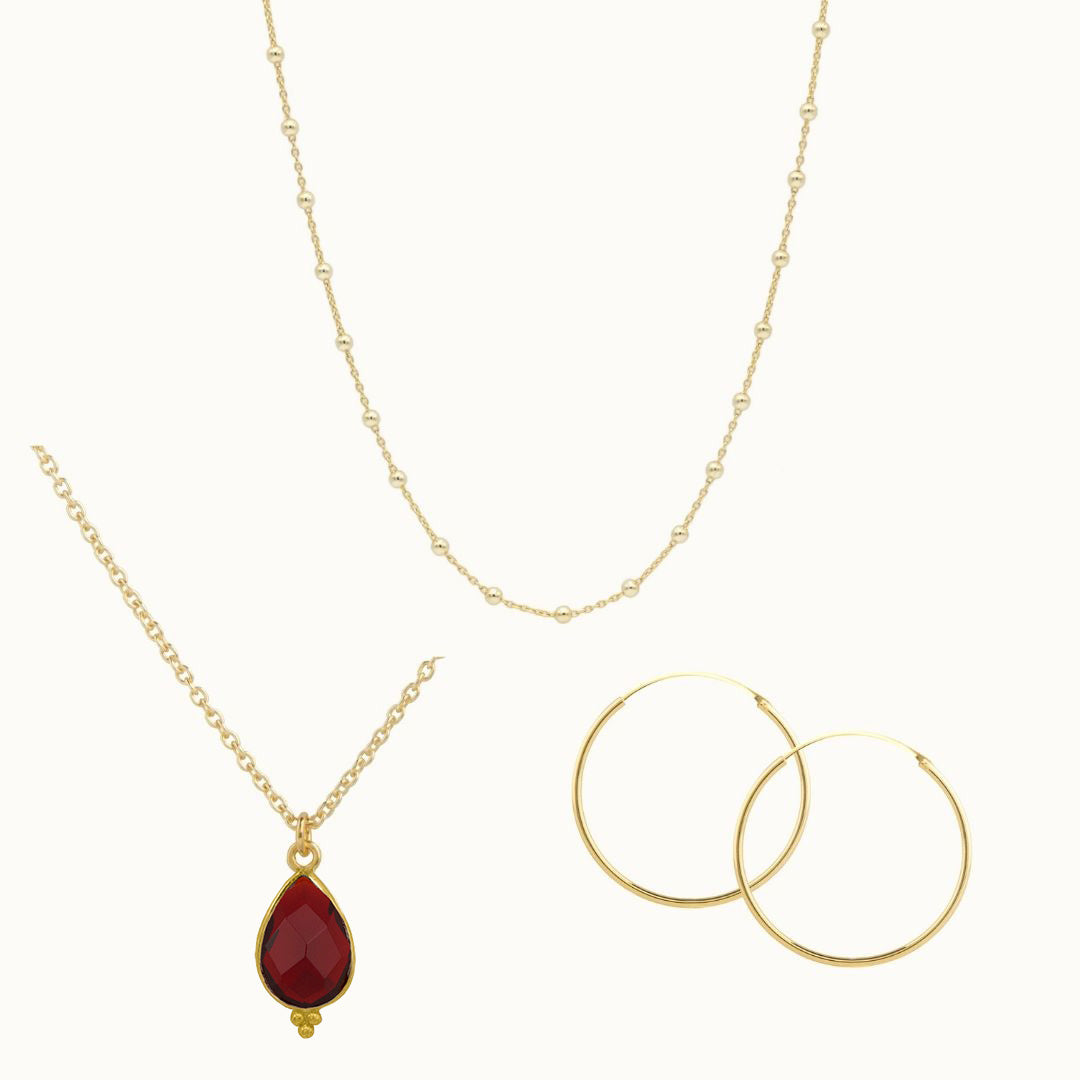Rio Drops Granat Golden Set
