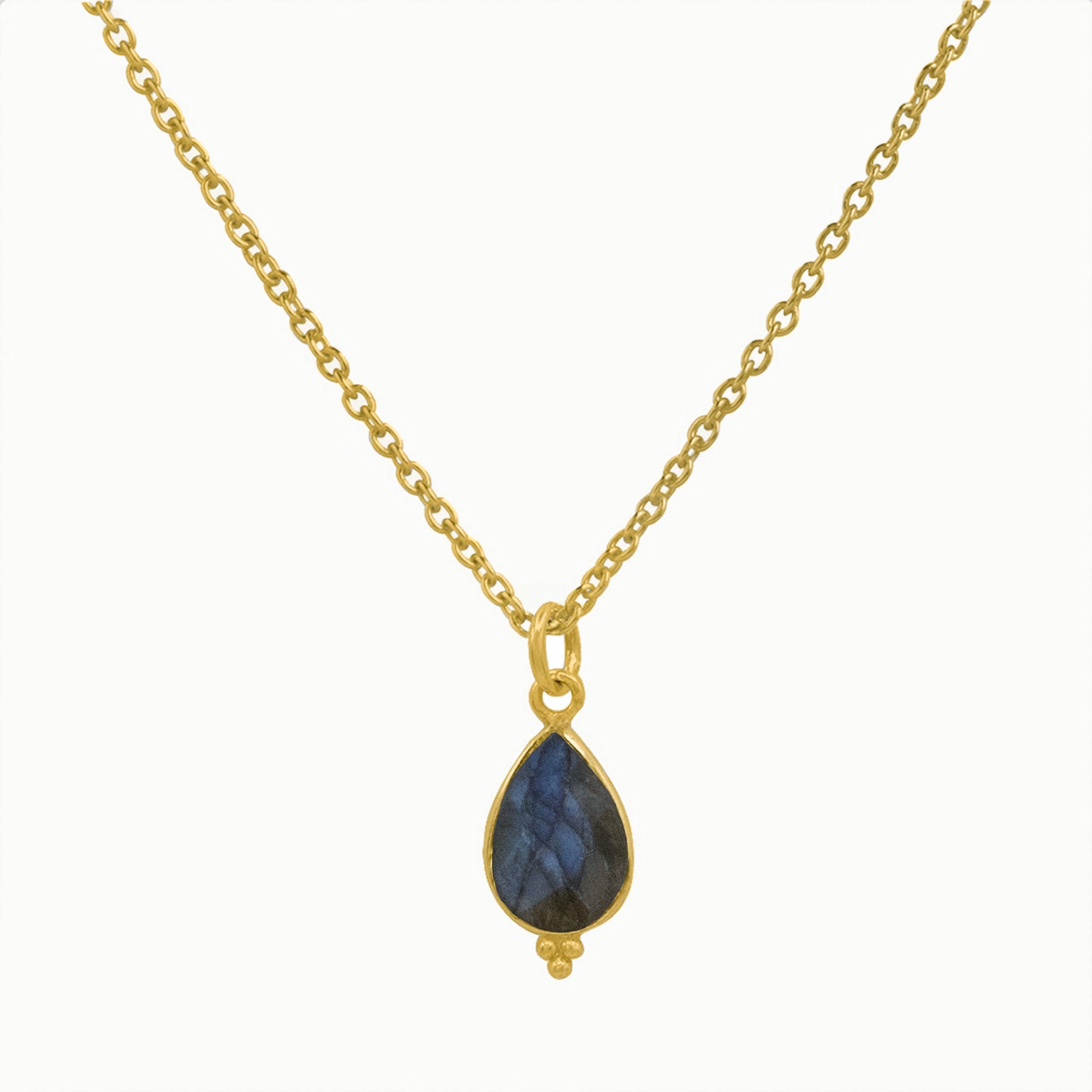 RIO Drops Labradorit Charm Golden