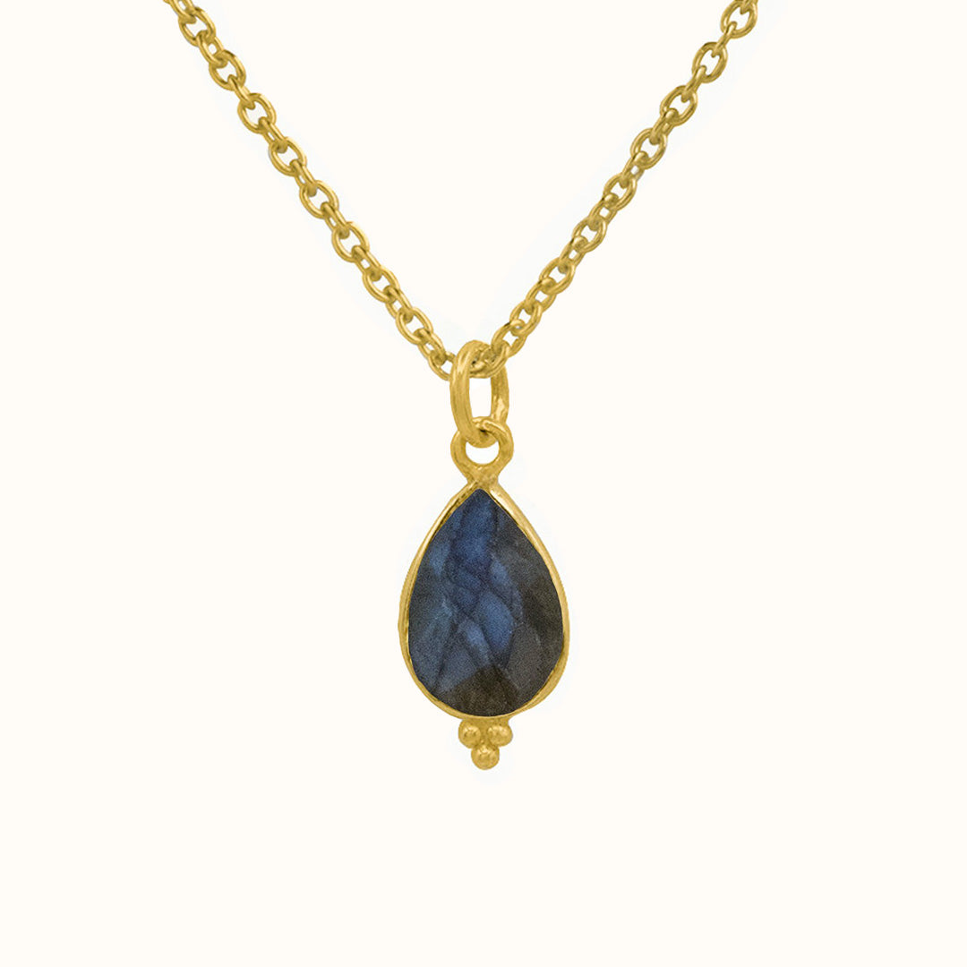 RIO Drops Labradorit Charm Golden